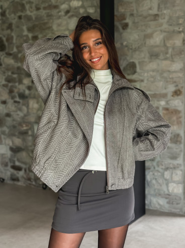 Veste à motifs Aralyn - Taupe