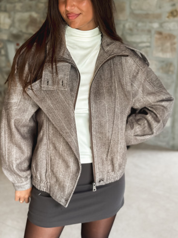 Veste à motifs Aralyn - Taupe