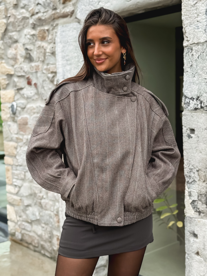 Veste à motifs Aralyn - Taupe