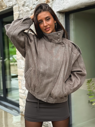 Veste à motifs Aralyn - Taupe