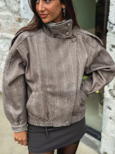 Veste à motifs Aralyn - Taupe