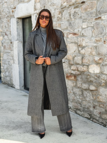 Manteau long Phoebe - Gris foncé