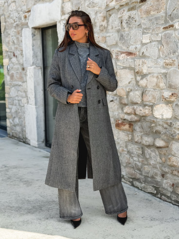 Manteau long Phoebe - Gris foncé