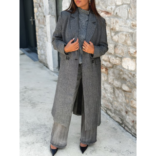 Manteau long Phoebe - Gris foncé