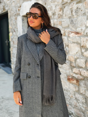 Manteau long Phoebe - Gris foncé