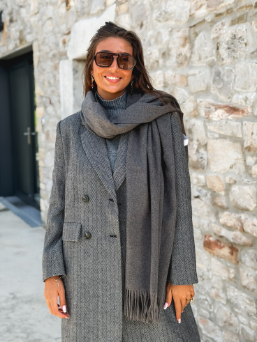 Manteau long Phoebe - Gris foncé