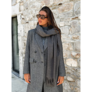 Manteau long Phoebe - Gris foncé