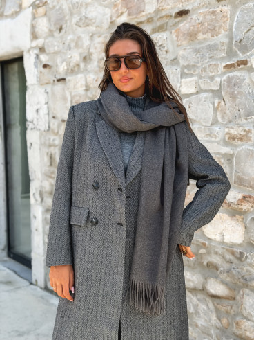 Manteau long Phoebe - Gris foncé