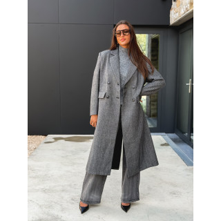 Manteau long Phoebe - Gris foncé