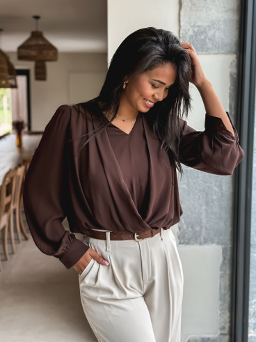 Blouse Miley - Chocolat