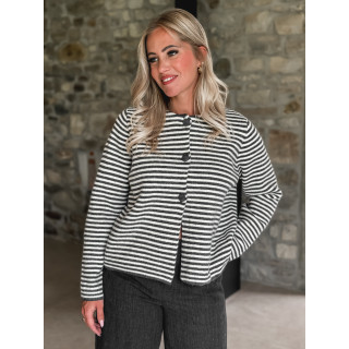 Gilet ligné Iléana - Gris