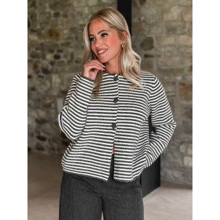 Gilet ligné Iléana - Gris