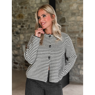 Gilet ligné Iléana - Gris