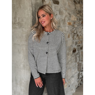 Gilet ligné Iléana - Gris