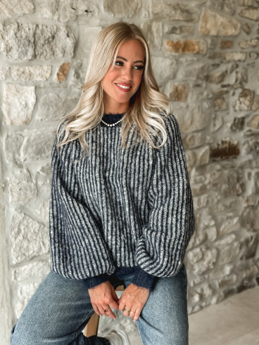 Pull ligné Elézia - Bleu