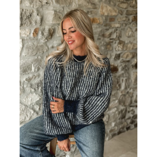 Pull ligné Elézia - Bleu