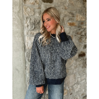 Pull ligné Elézia - Bleu