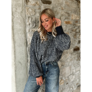 Pull ligné Elézia - Bleu