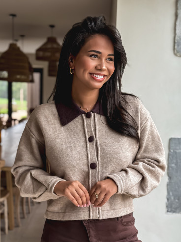 Gilet Mayka - Taupe