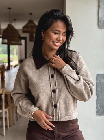Gilet Mayka - Taupe