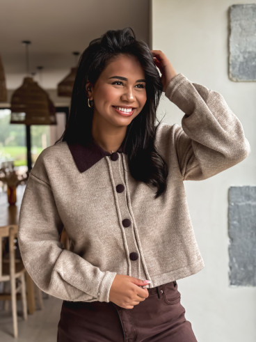 Gilet Mayka - Taupe