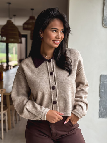 Gilet Mayka - Taupe