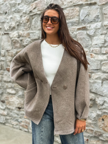 Manteau Alanaé - Taupe