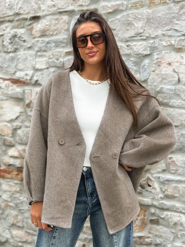 Manteau Alanaé - Taupe