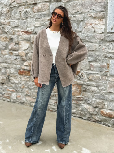 Manteau Alanaé - Taupe