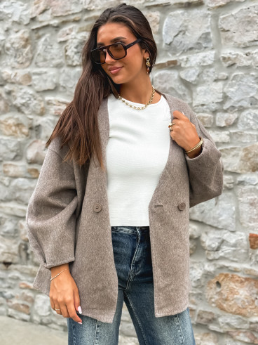 Manteau Alanaé - Taupe