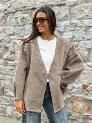 Manteau Alanaé - Taupe