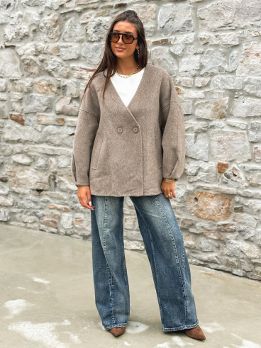 Manteau Alanaé - Taupe