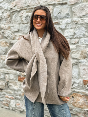 Manteau Alanaé - Taupe
