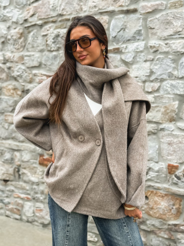 Manteau Alanaé - Taupe