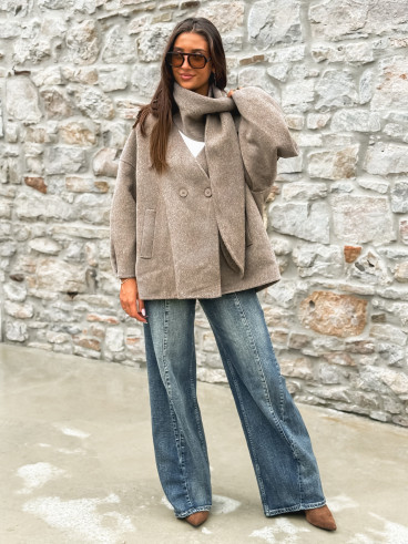 Manteau Alanaé - Taupe