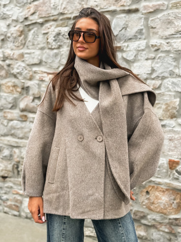 Manteau Alanaé - Taupe