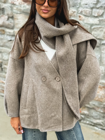 Manteau Alanaé - Taupe