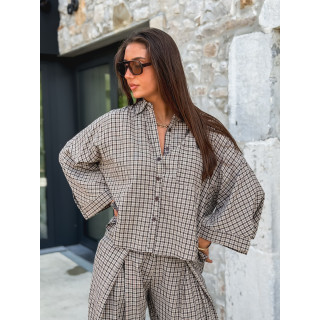 Chemise à carreaux Elinor - Chocolat