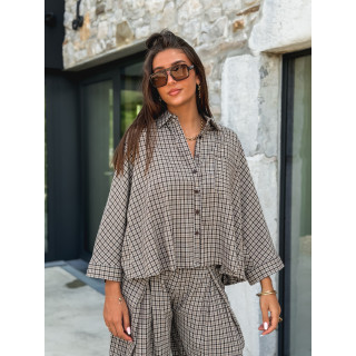 Chemise à carreaux Elinor - Chocolat