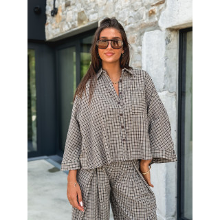 Chemise à carreaux Elinor - Chocolat
