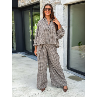 Chemise à carreaux Elinor - Chocolat