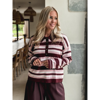 Pull ligné Lilaé - Bordeaux