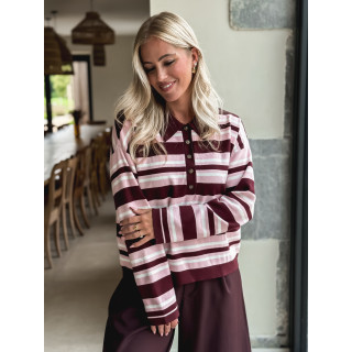 Pull ligné Lilaé - Bordeaux