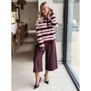 Pull ligné Lilaé - Bordeaux