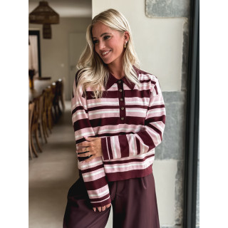 Pull ligné Lilaé - Bordeaux
