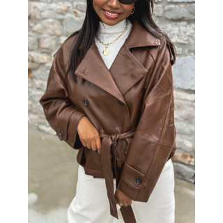 Veste en simili cuir Keren - Camel