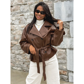 Veste en simili cuir Keren - Camel