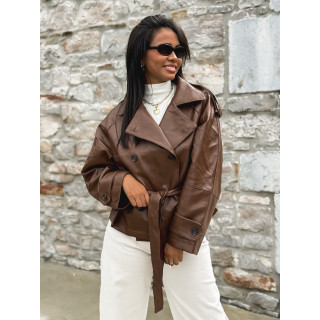 Veste en simili cuir Keren - Camel