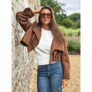 Veste en suédine Tylia - Marron
