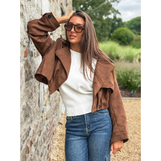 Veste en suédine Tylia - Marron